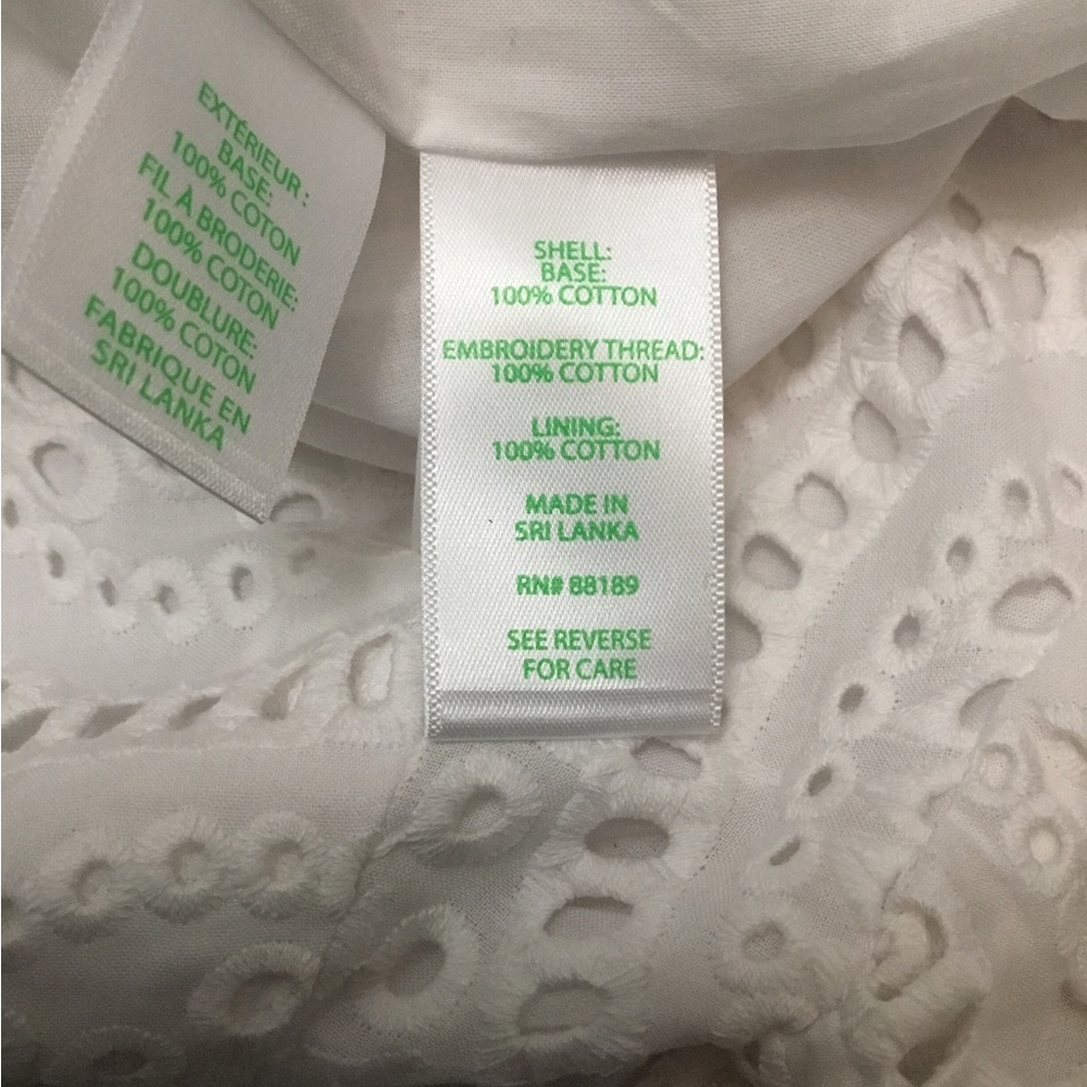 Lilly Pulitzer White Eyelet Button-Front Long Sleeve Dress - Picture 5 of 16